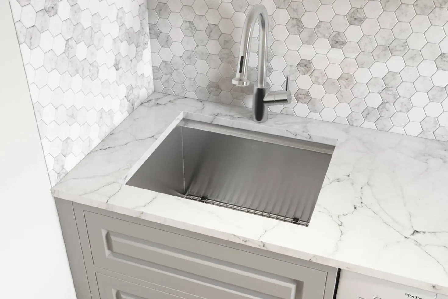 Ruvati 21" x 19" Undermount Laundry Utility Workstation Sink | 12" Deep