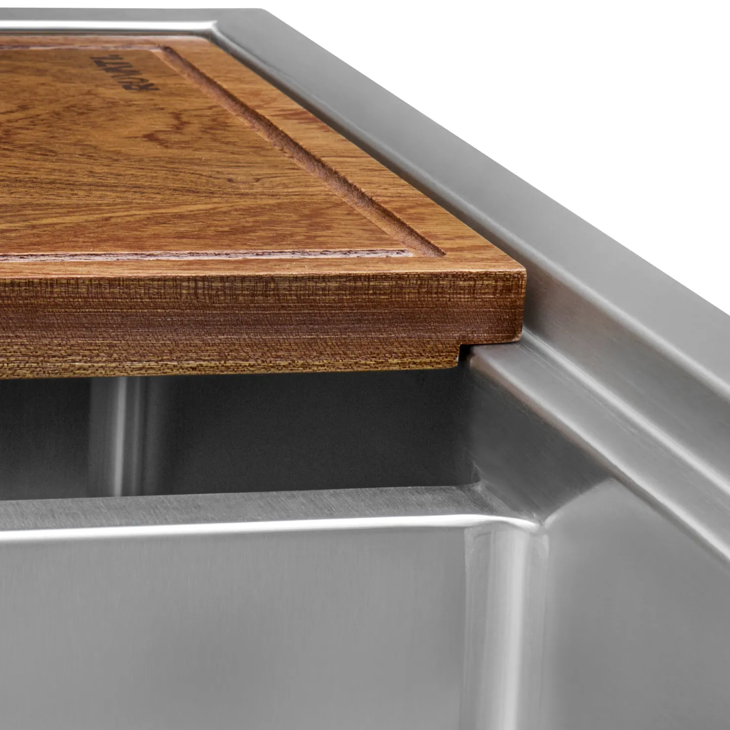 Ruvati 33 x 22" Workstation Drop-in 60/40 Double Bowl Topmount Tight Radius 16 Gauge Stainless Steel Ledge Kitchen Sink