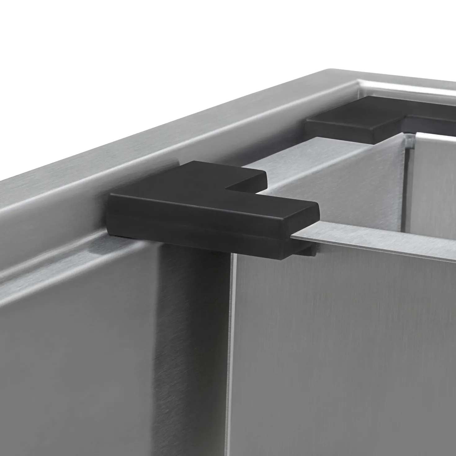 Ruvati 33 x 22" Workstation Drop-in 60/40 Double Bowl Topmount Tight Radius 16 Gauge Stainless Steel Ledge Kitchen Sink