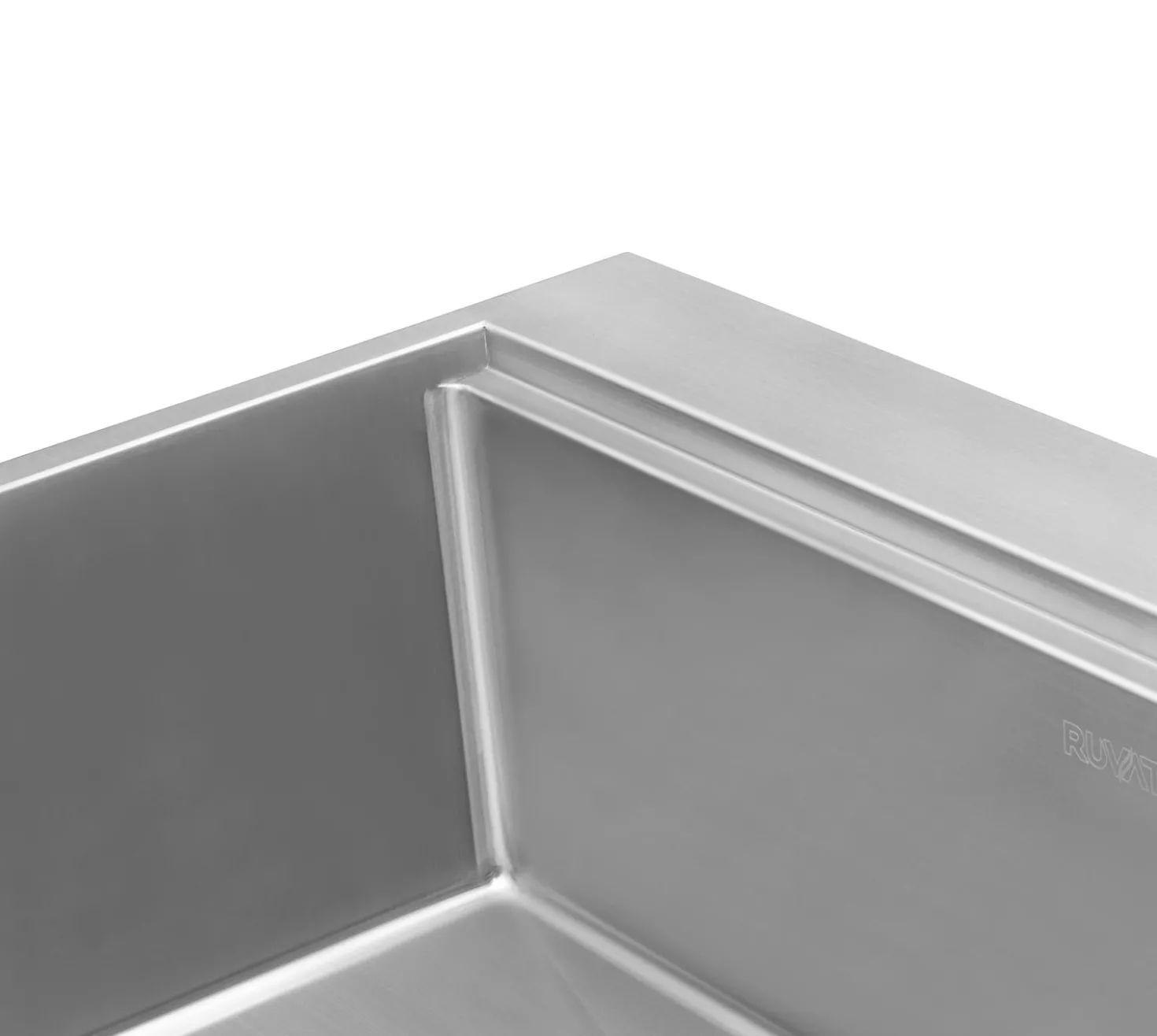 Ruvati 33 x 22" Workstation Ledge Drop-in Tight Radius 16 Gauge Stainless Steel Single Bowl Kitchen Sink