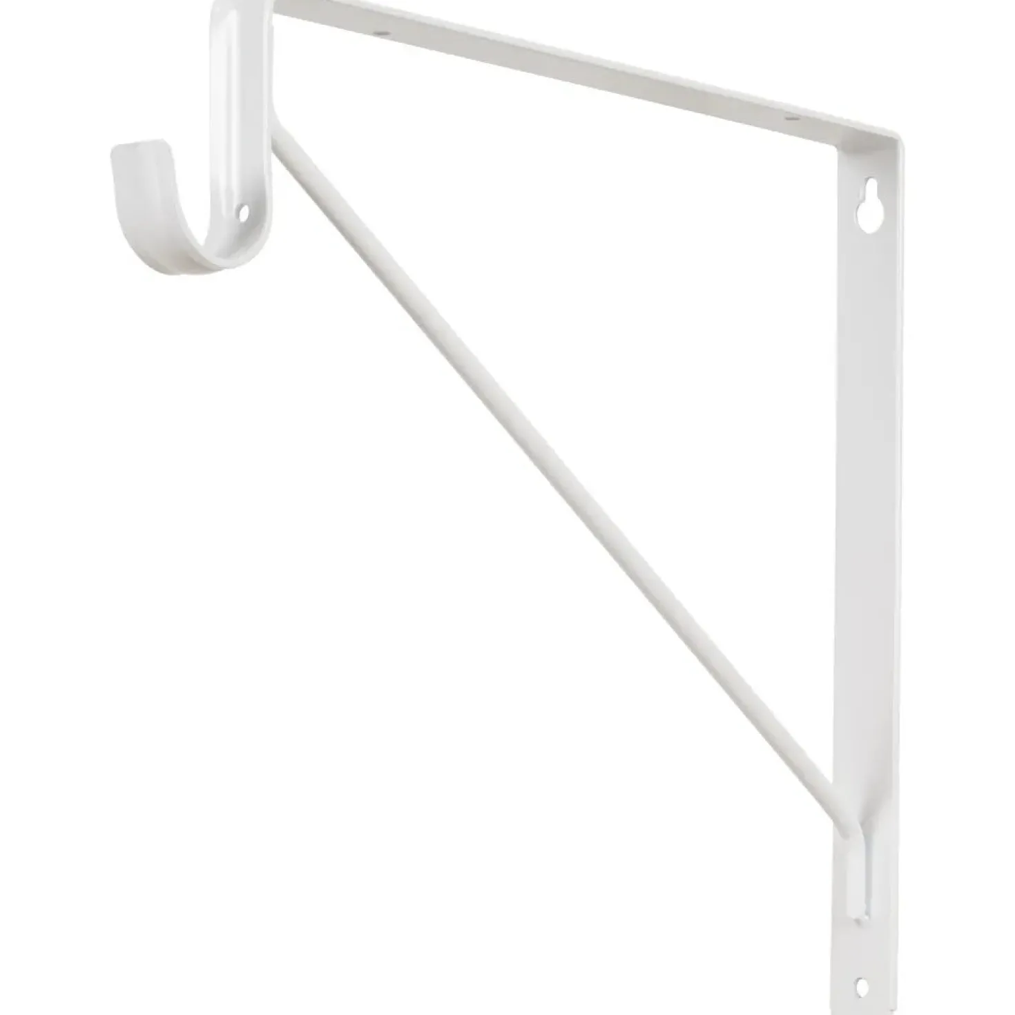 Shelf Bracket Support for Lighted Closet Rod