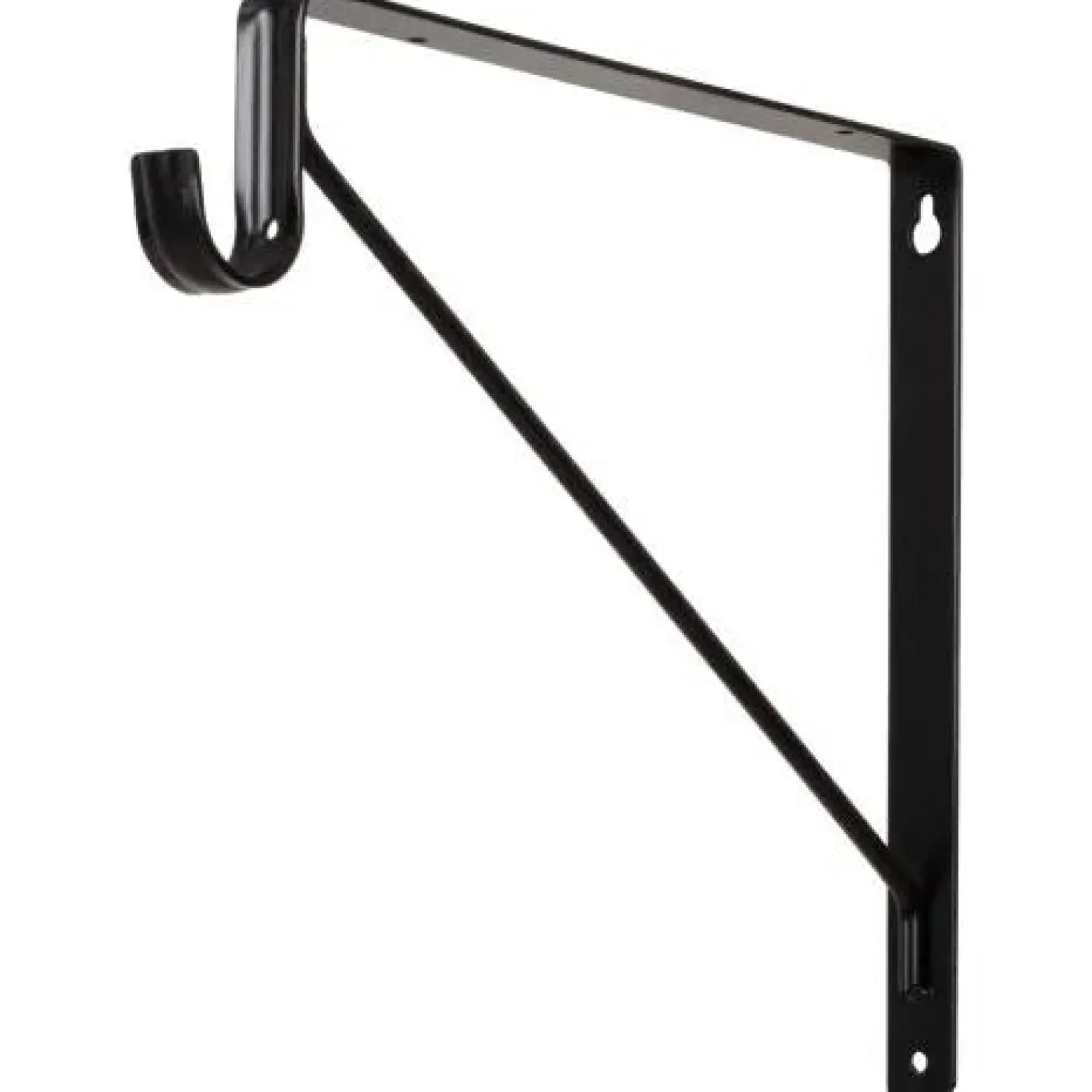 Shelf Bracket Support for Lighted Closet Rod