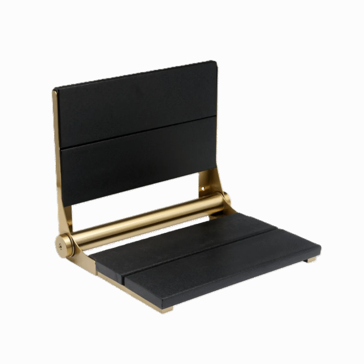 18" Shower Seat with Brushed Gold Frame