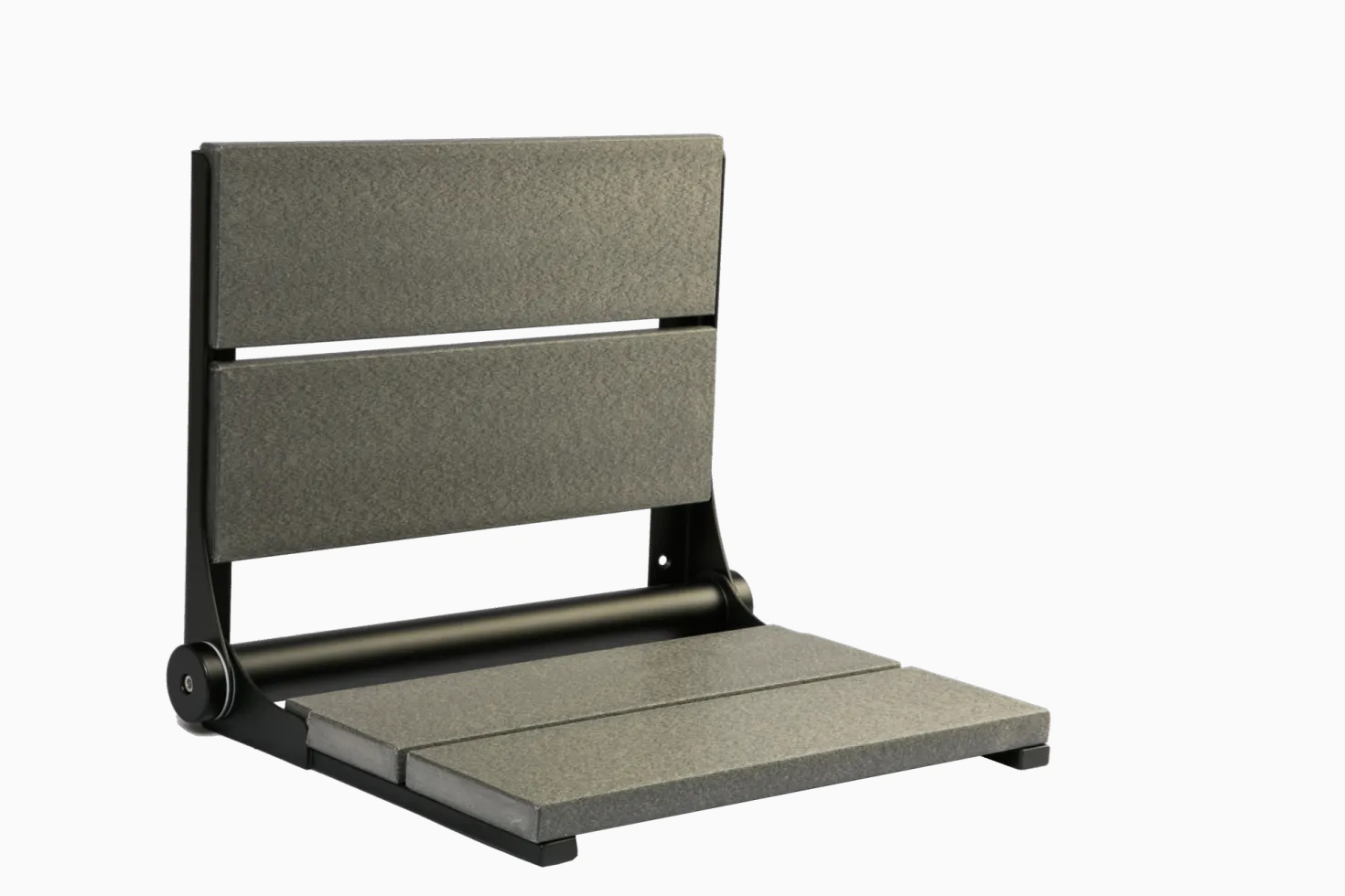 18" Shower Seat with Matte Black Frame