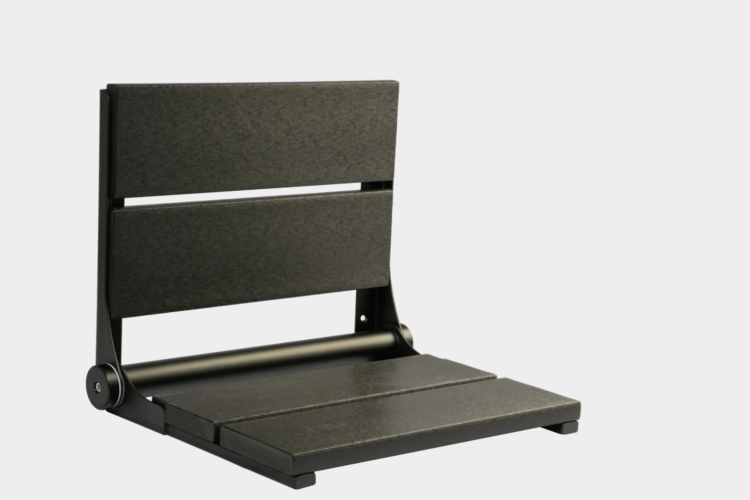 18" Shower Seat with Matte Black Frame