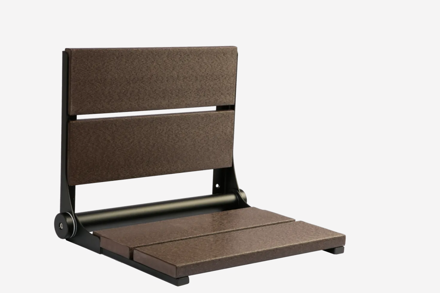 18" Shower Seat with Matte Black Frame