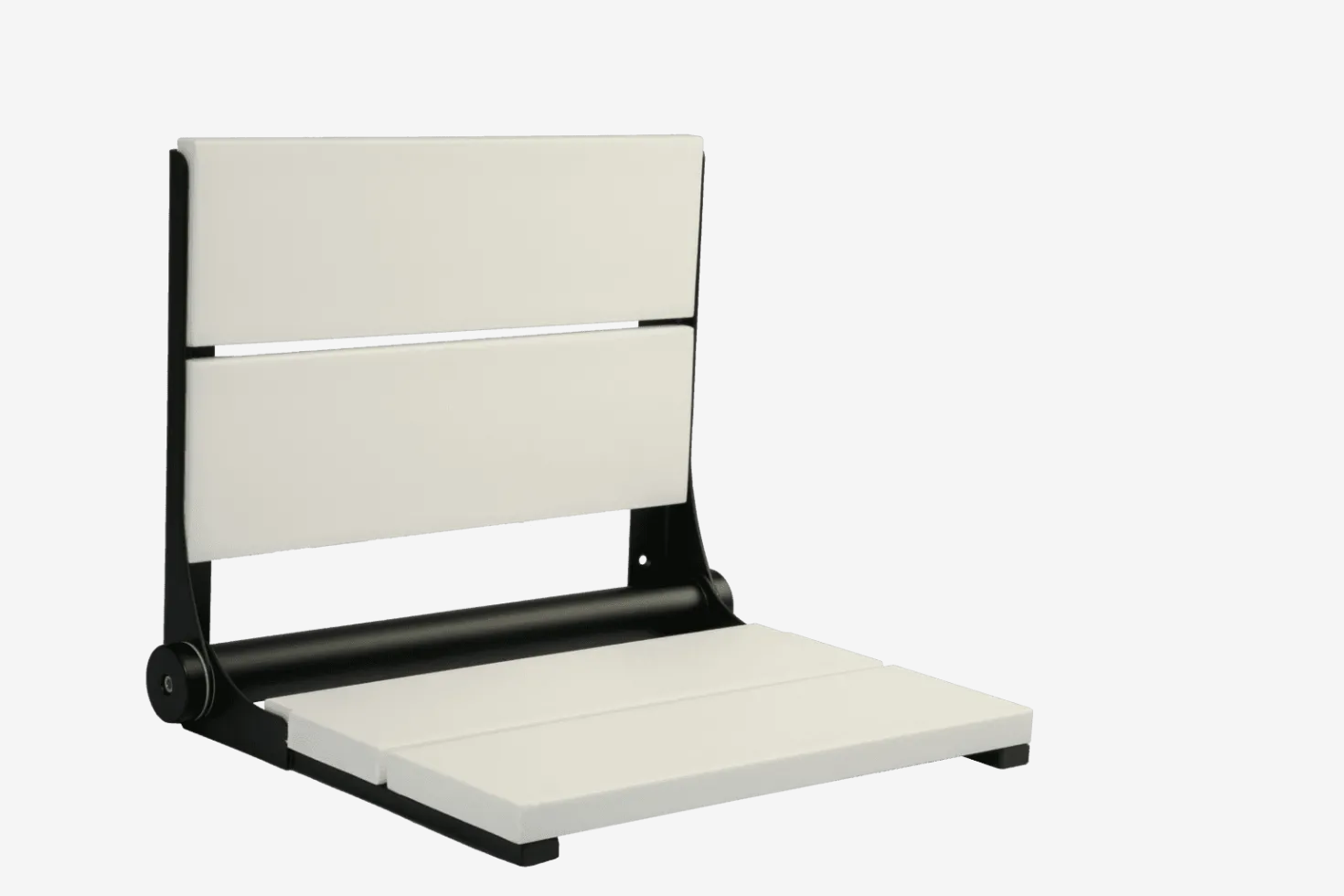 18" Shower Seat with Matte Black Frame