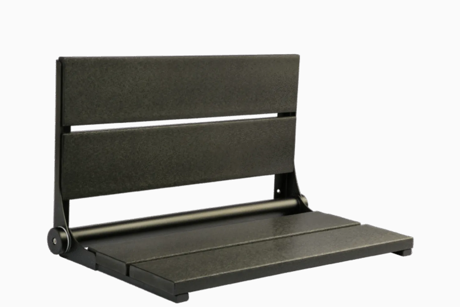 26" Shower Seat with Matte Black Frame