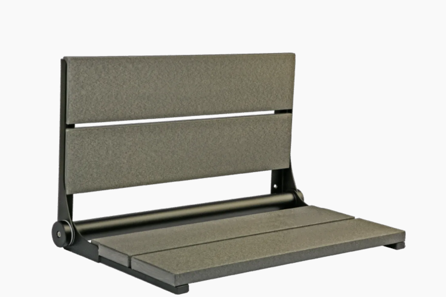 26" Shower Seat with Matte Black Frame
