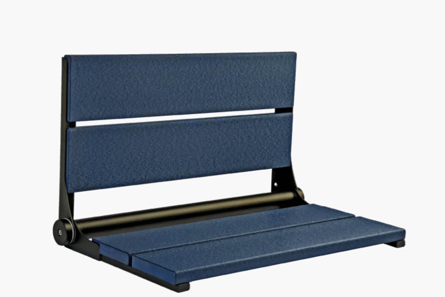 26" Shower Seat with Matte Black Frame
