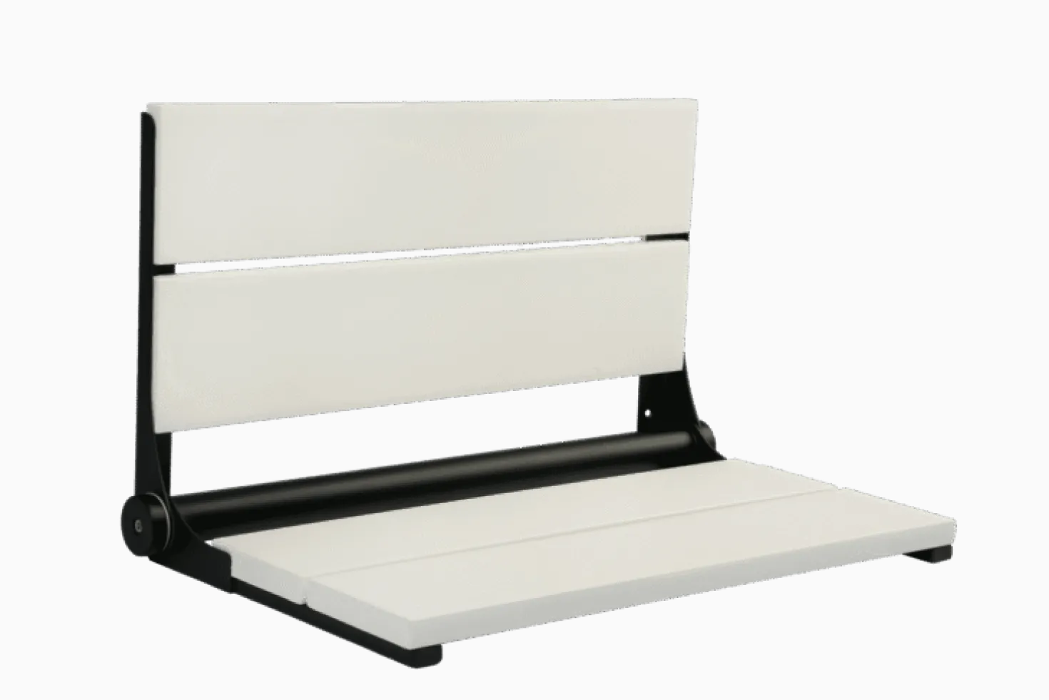 26" Shower Seat with Matte Black Frame