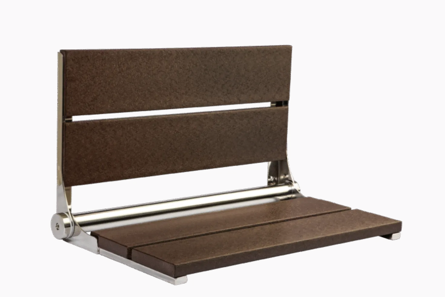 26" Shower Seat with Polished Frame