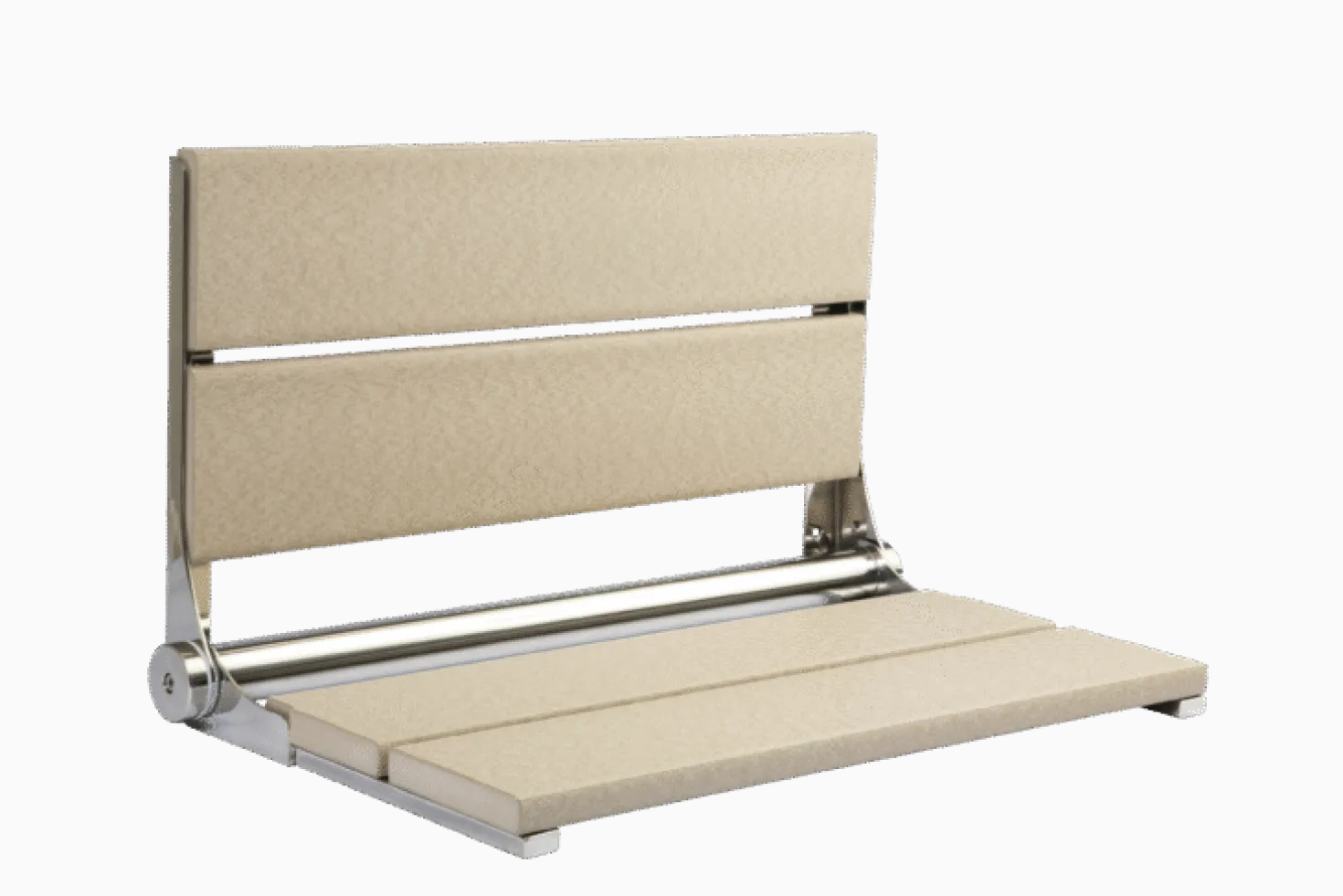 26" Shower Seat with Polished Frame