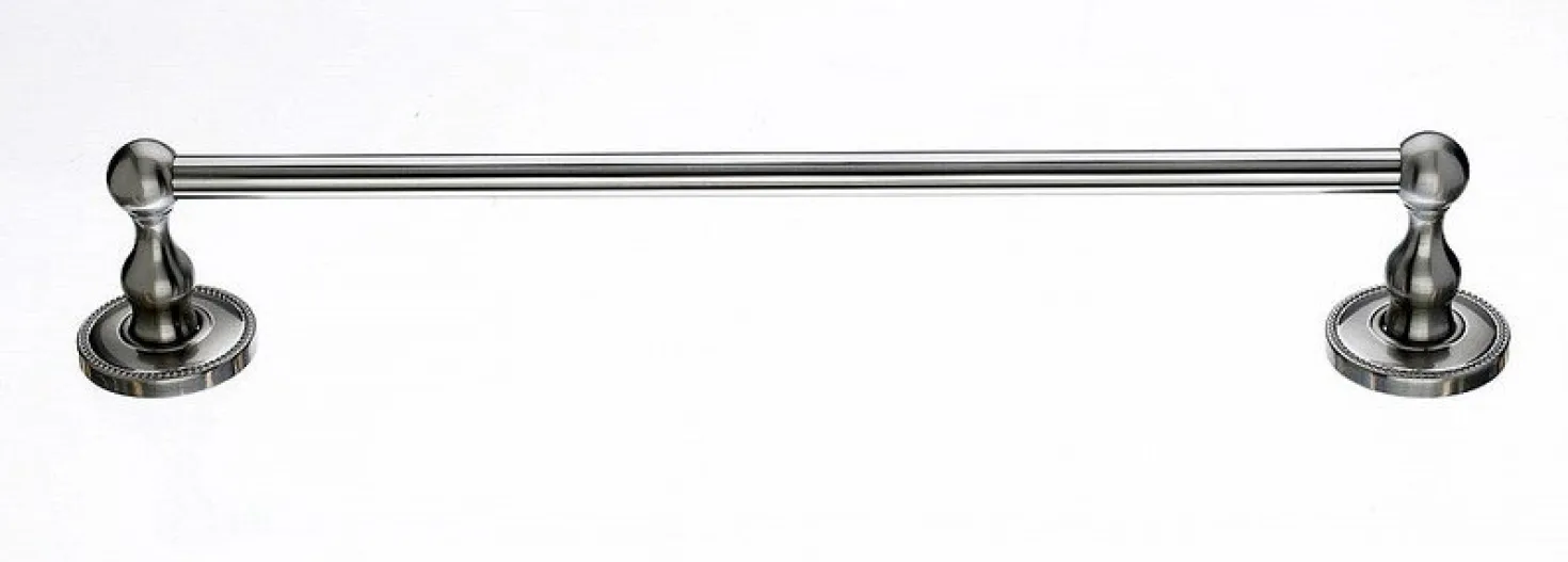 18" Single Towel Bar With Beaded Detail In Brushed Satin Nickel
