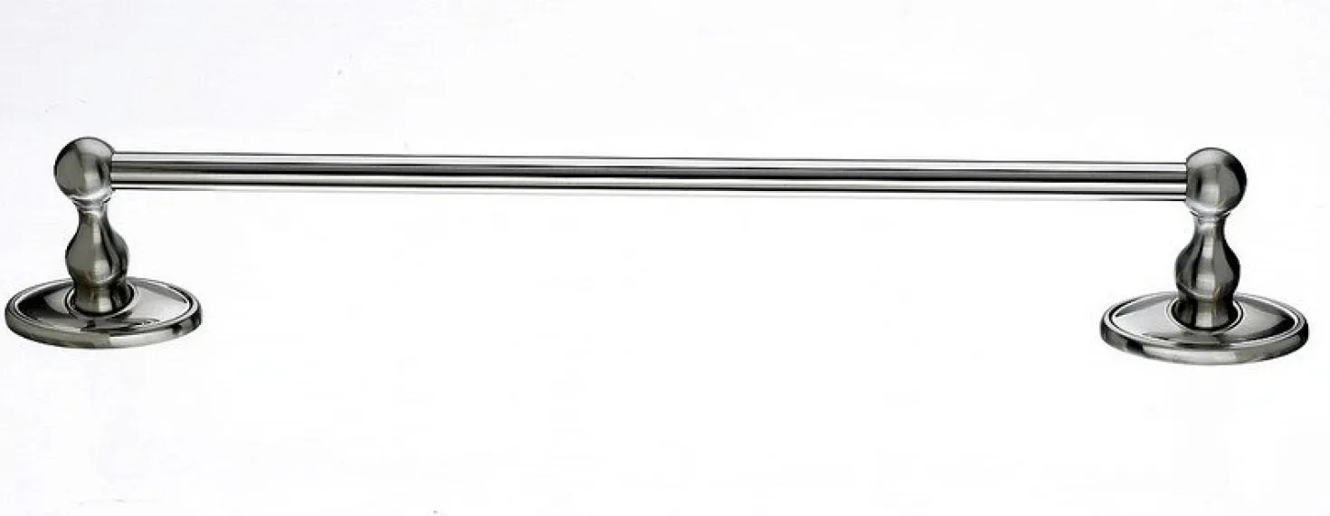 18" Single Towel Bar With Oval Backplate In Brushed Satin Nickel
