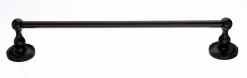 18" Single Towel Bar With Ribbon & Reed Detail In Oil Rubbed Bronze