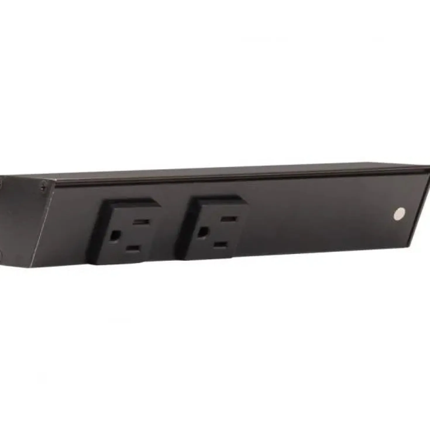 Slim Angle Under Cabinet Outlet Power Strip | Black Finish