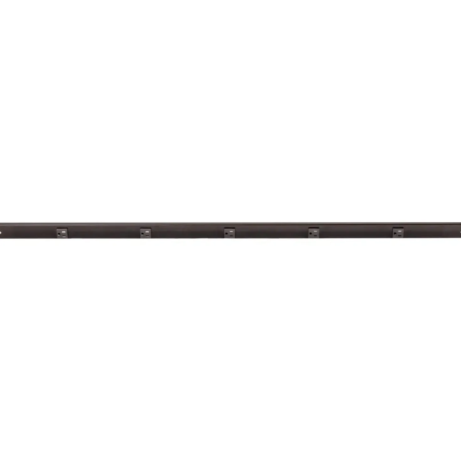 Slim Angle Under Cabinet Outlet Power Strip | Black Finish