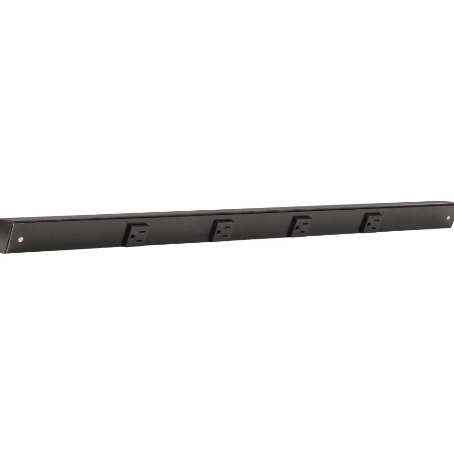 Slim Angle Under Cabinet Outlet Power Strip | Black Finish