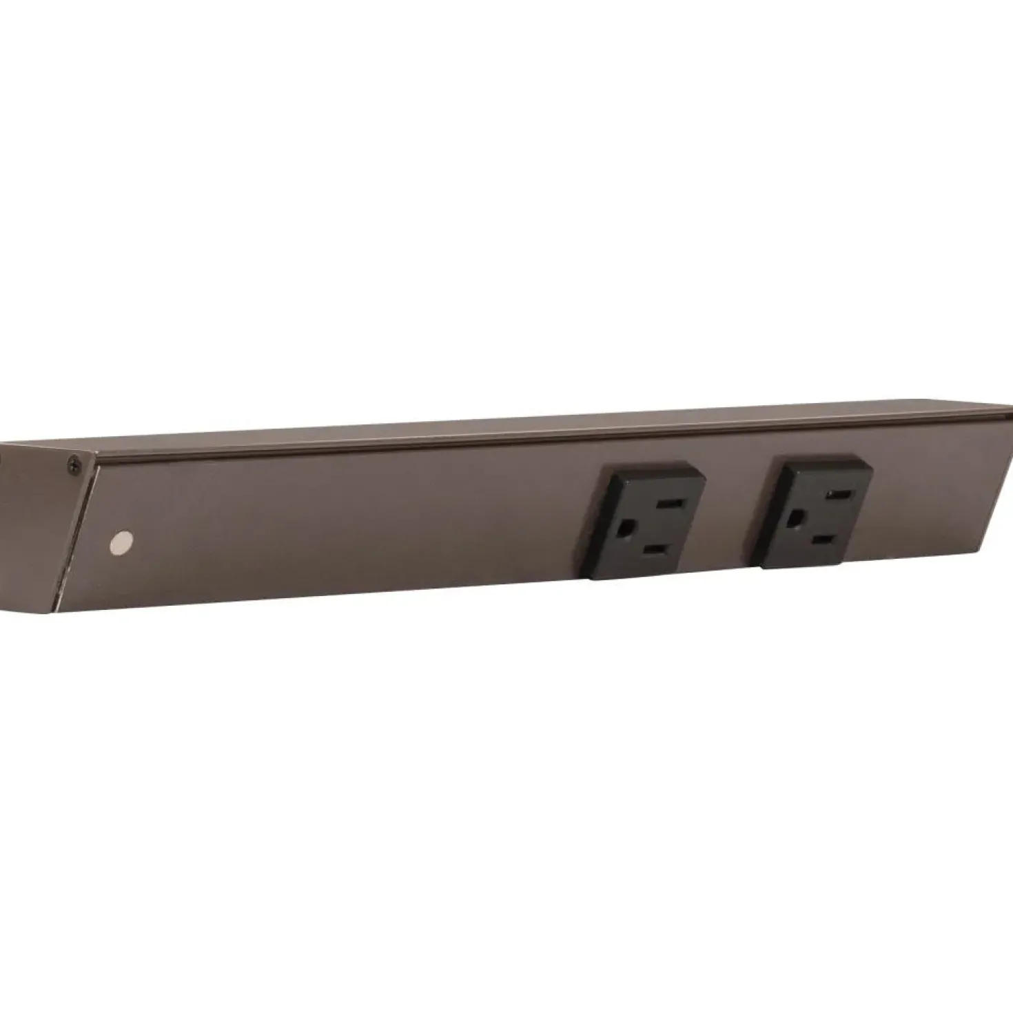 Slim Angle Under Cabinet Outlet Power Strip | Bronze Finish