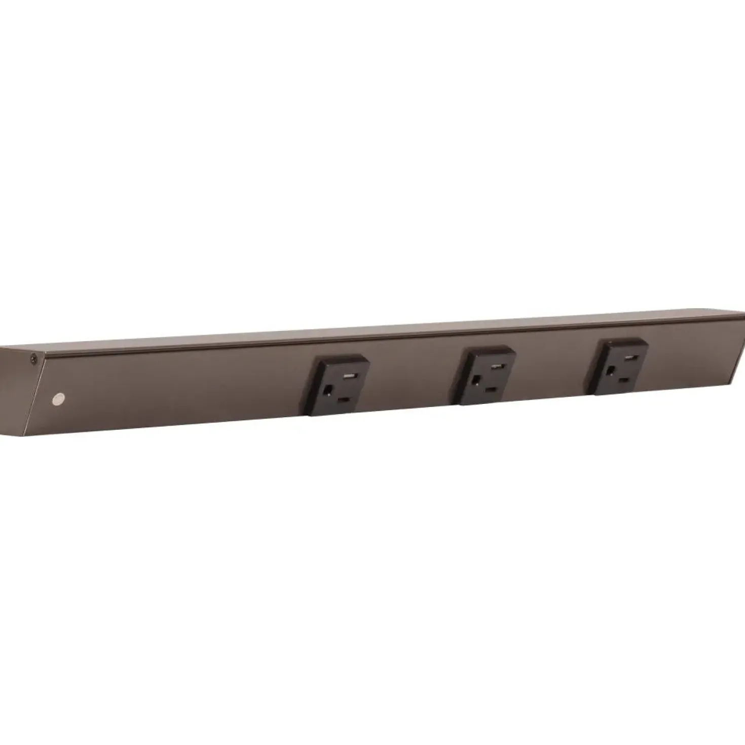 Slim Angle Under Cabinet Outlet Power Strip | Bronze Finish