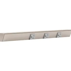 Slim Angle Under Cabinet Outlet Power Strip | Satin Nickel Finish