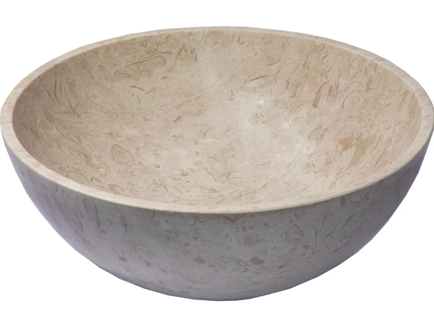 Small Vessel Sink Bowl in Polished Penny Grey Marble
