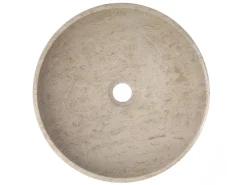 Small Vessel Sink Bowl in Polished Penny Grey Marble