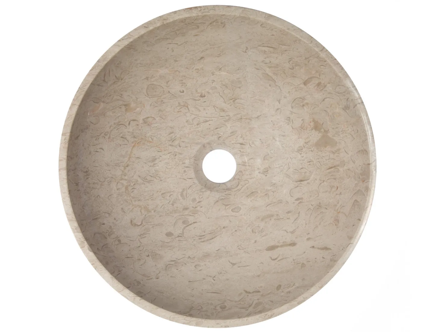 Small Vessel Sink Bowl in Polished Penny Grey Marble