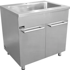 Stainless Steel 36" Sink Base Cabinet with Integral Sink