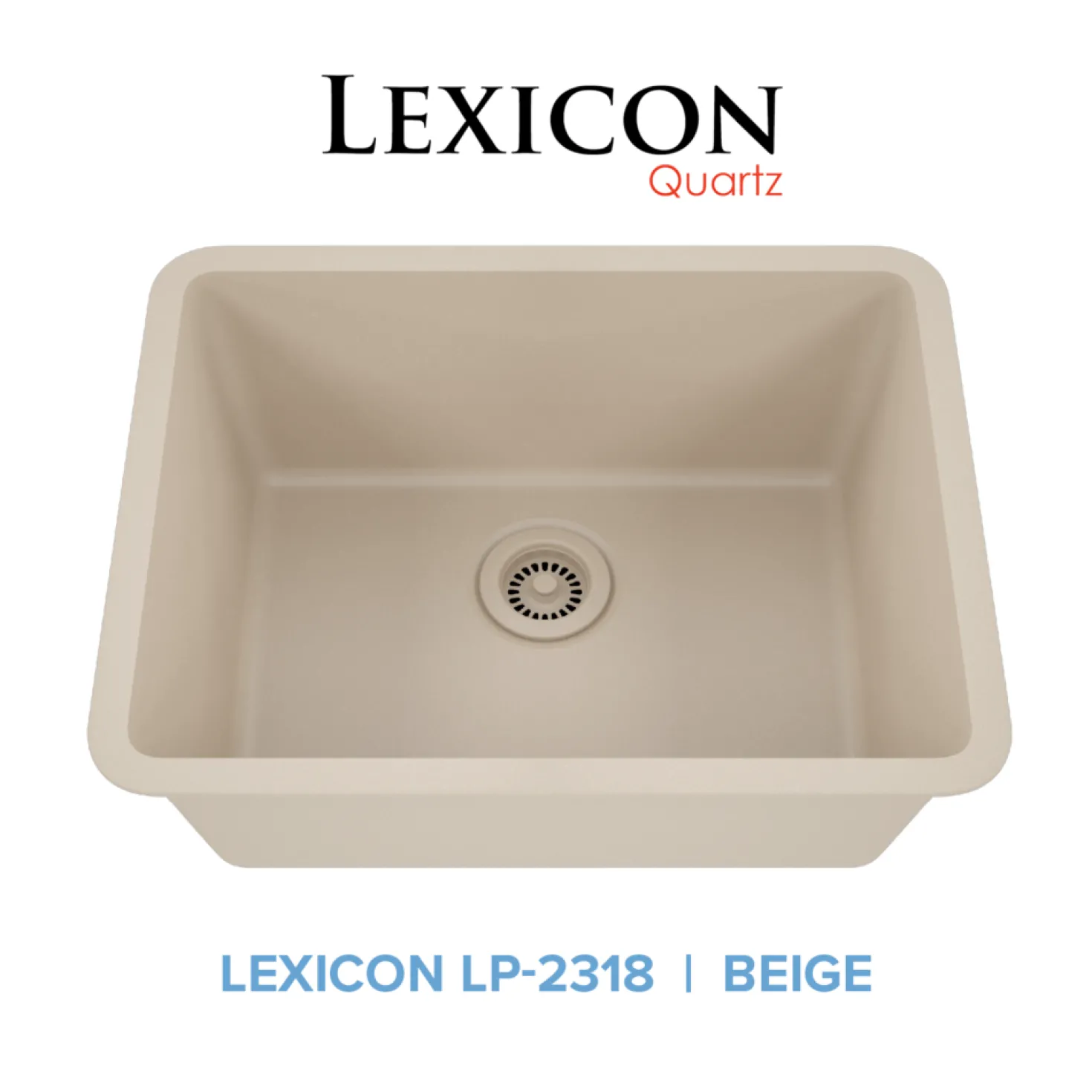 Standard Size Rectangle Quartz Composite Kitchen Sink