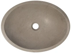 Stone Canoe Sink in Honed Molly Grey Marble