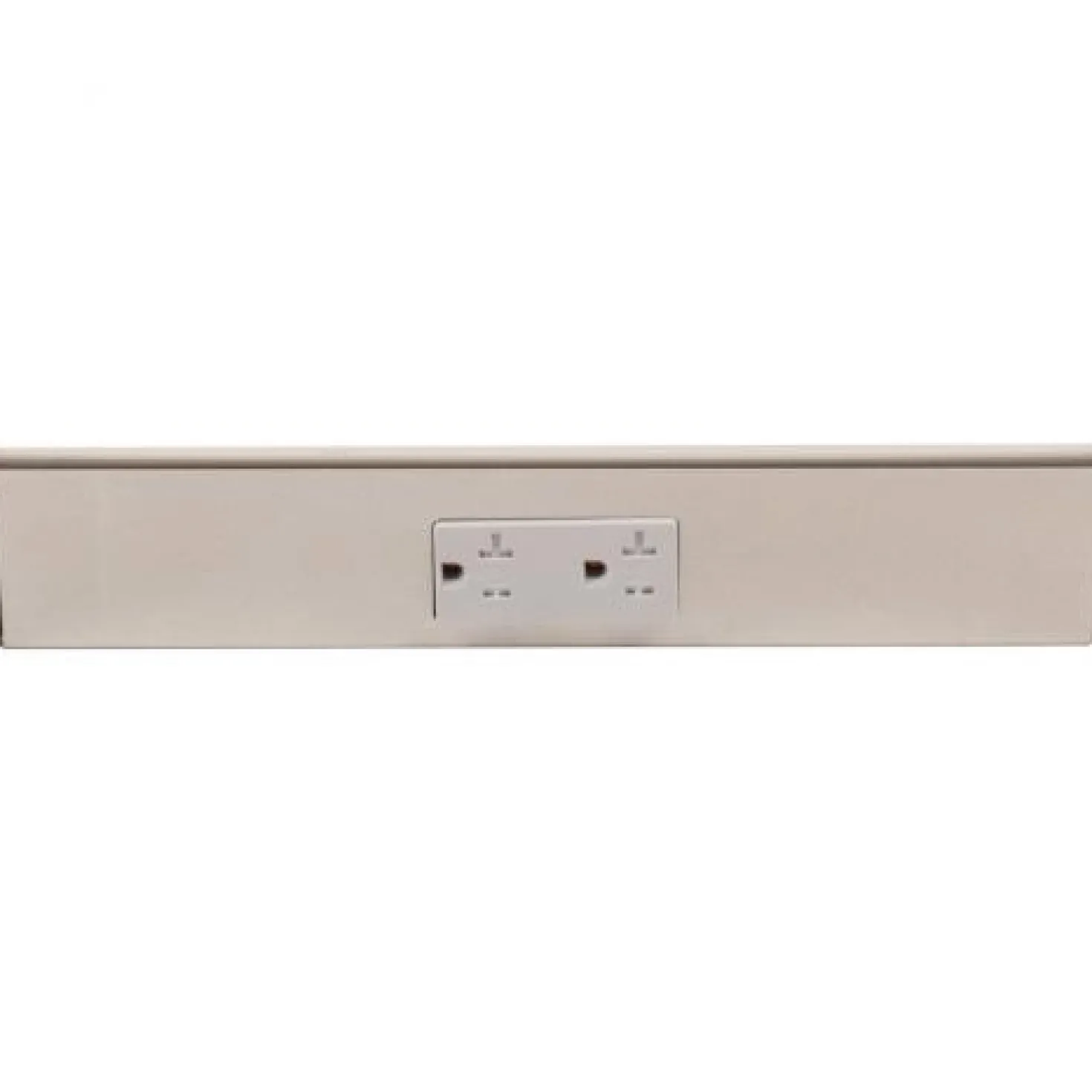 Tamper Resistant Angle Under Cabinet Outlet Power Strip | Satin Nickel Finish