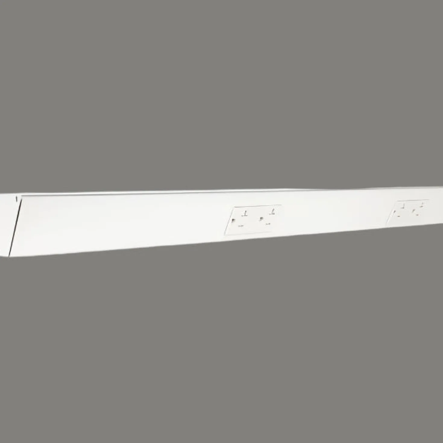 Tamper Resistant Angle Under Cabinet Outlet Power Strip | White Finish