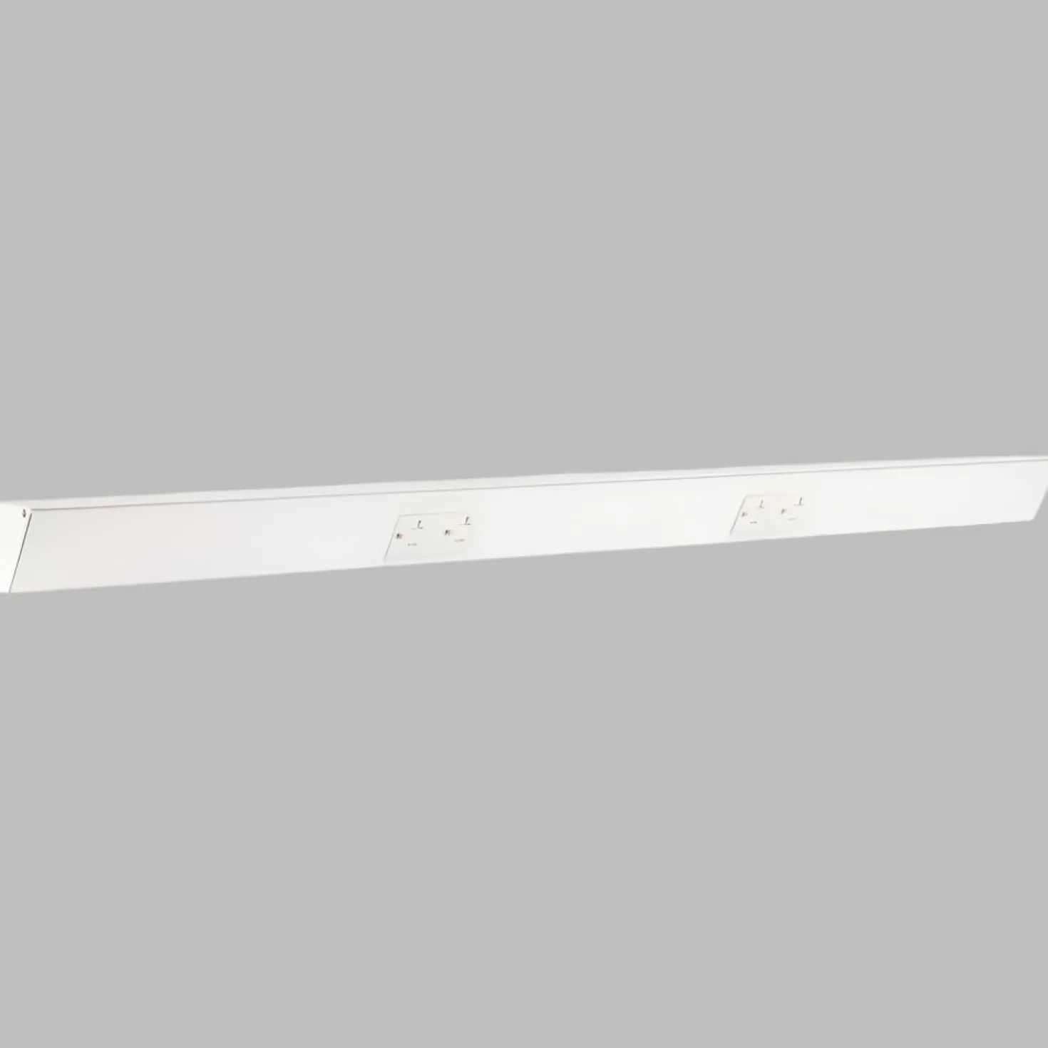 Tamper Resistant Angle Under Cabinet Outlet Power Strip | White Finish