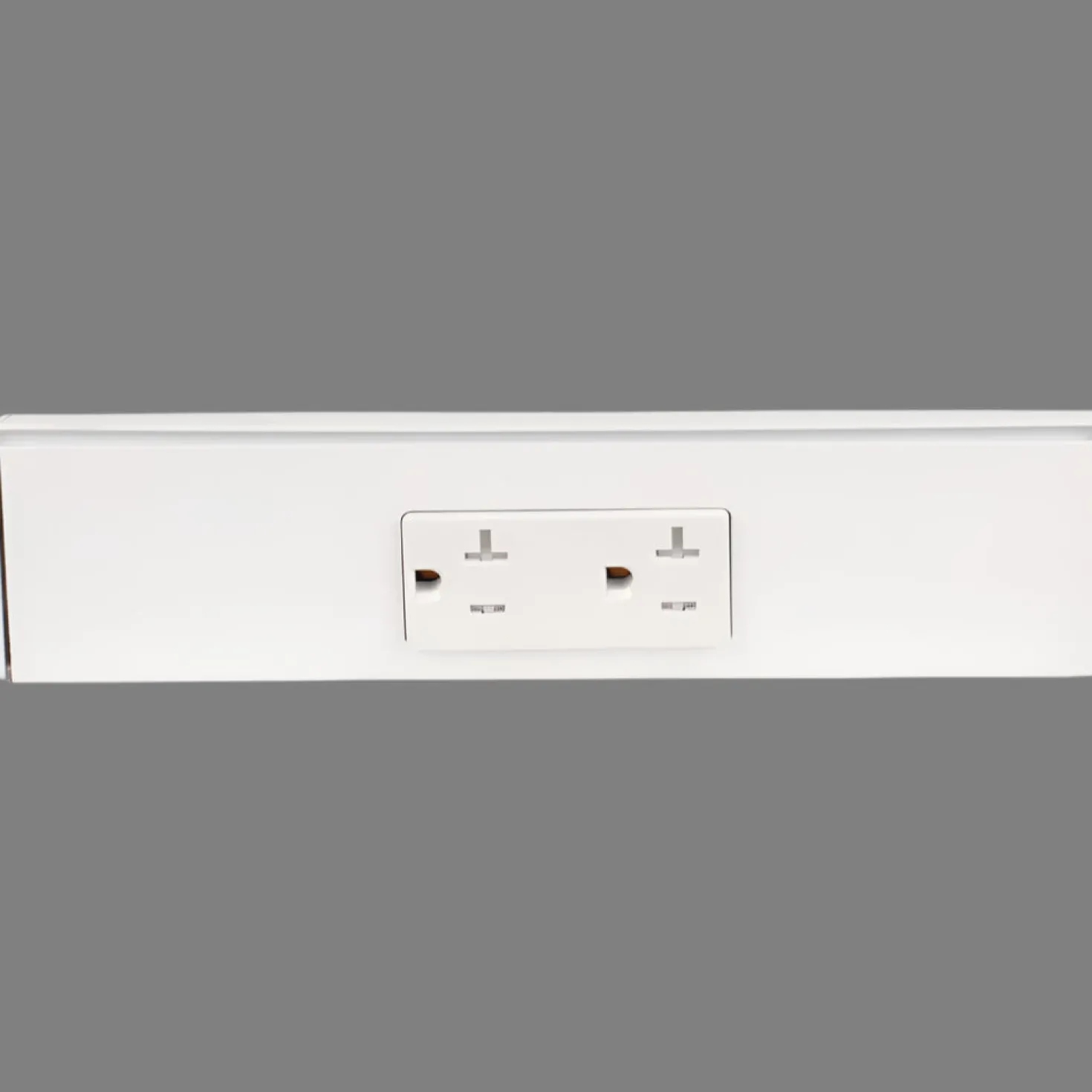 Tamper Resistant Angle Under Cabinet Outlet Power Strip | White Finish