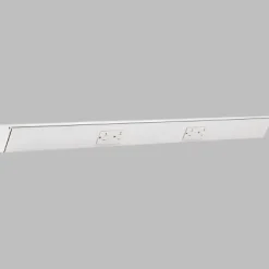 Tamper Resistant Angle Under Cabinet Outlet Power Strip | White Finish