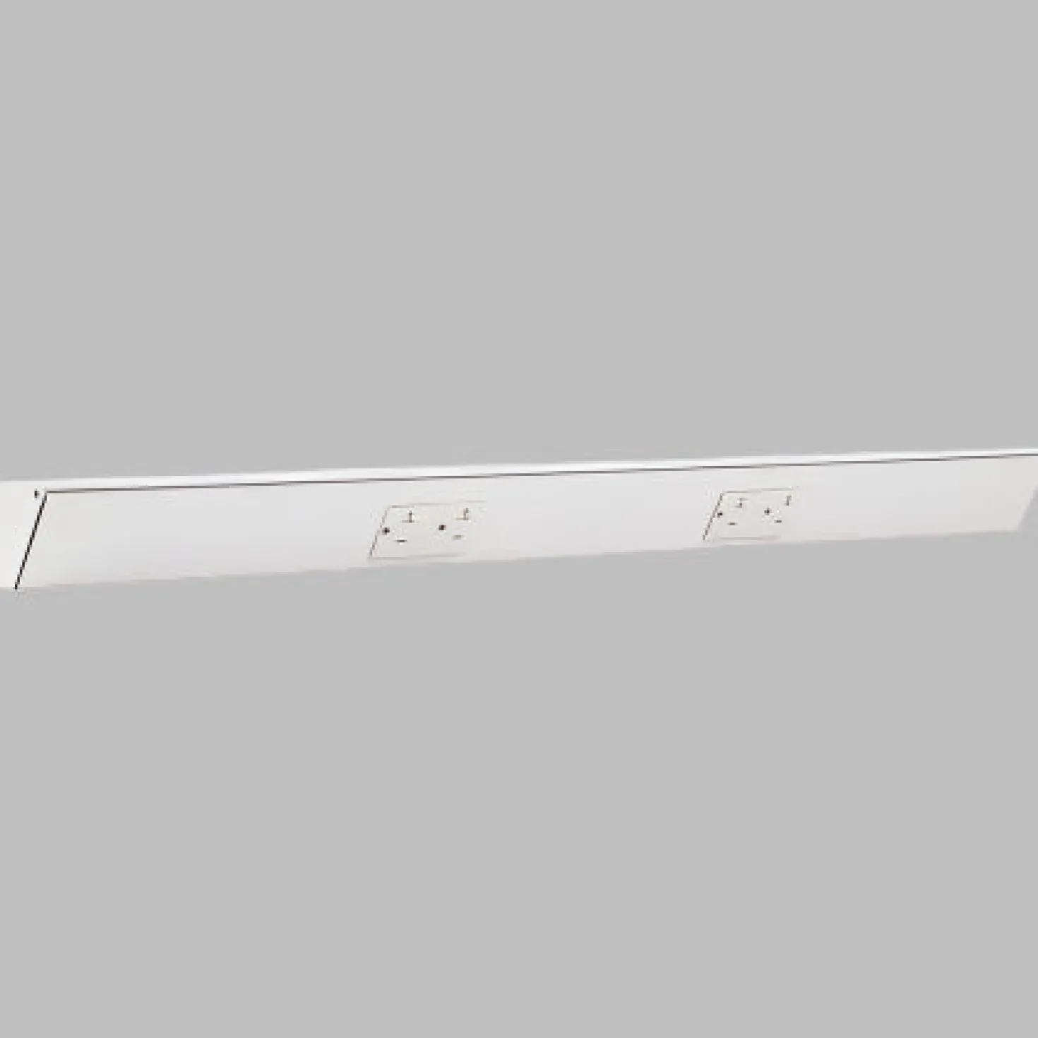 Tamper Resistant Angle Under Cabinet Outlet Power Strip | White Finish