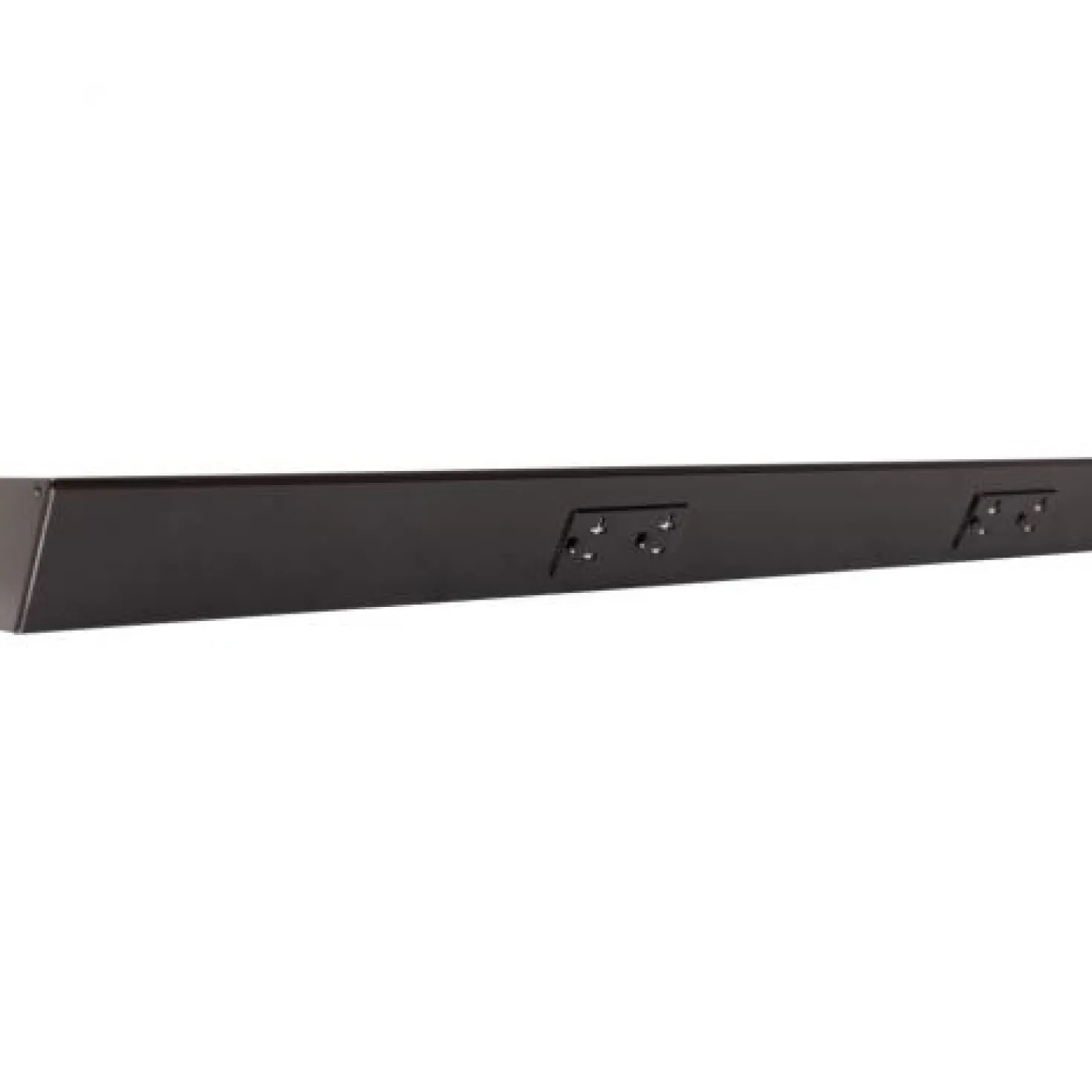 Tamper Resistant Angle Under Cabinet Outlet Power Strip | Black Finish