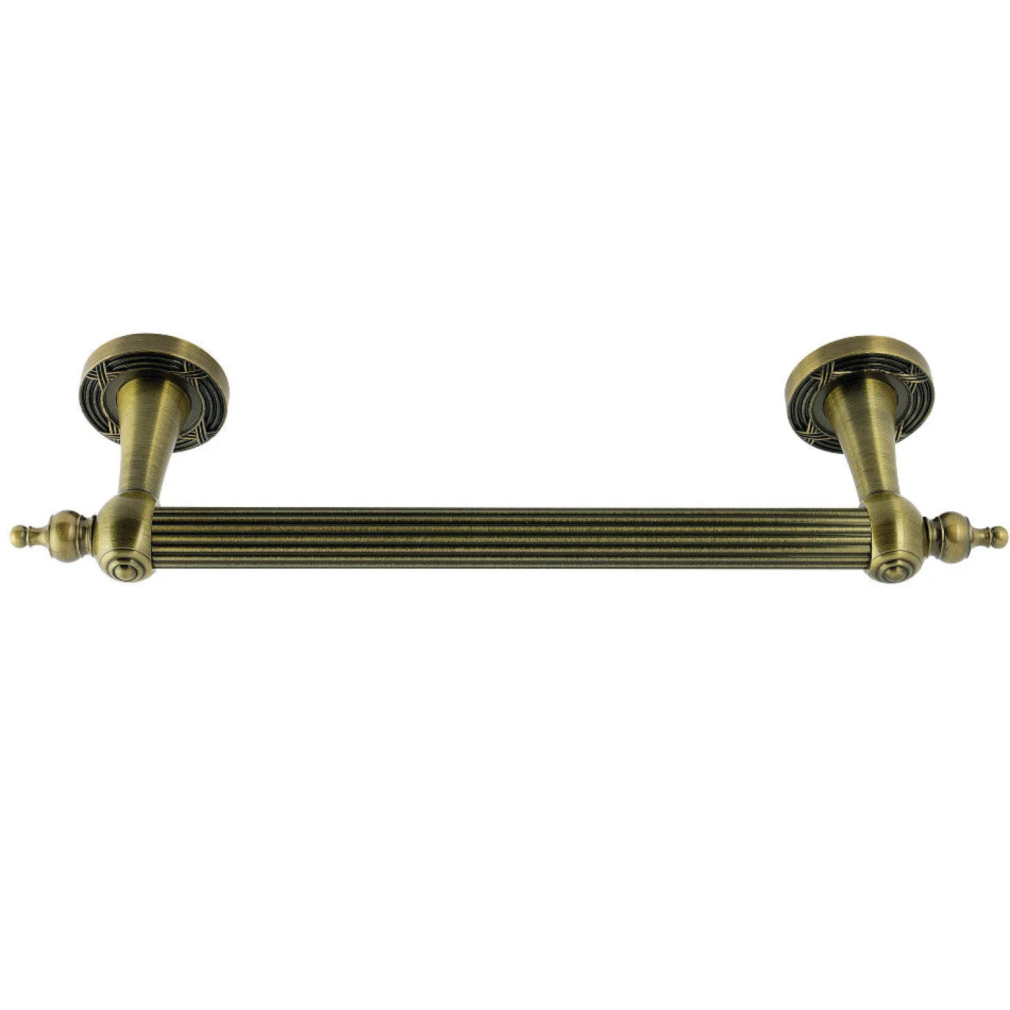 Templeton 12" Brass Decorative Grab Bar in Antique Brass