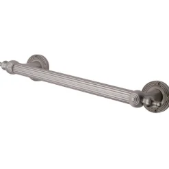 Templeton 12" Brass Decorative Grab Bar in Brushed Nickel