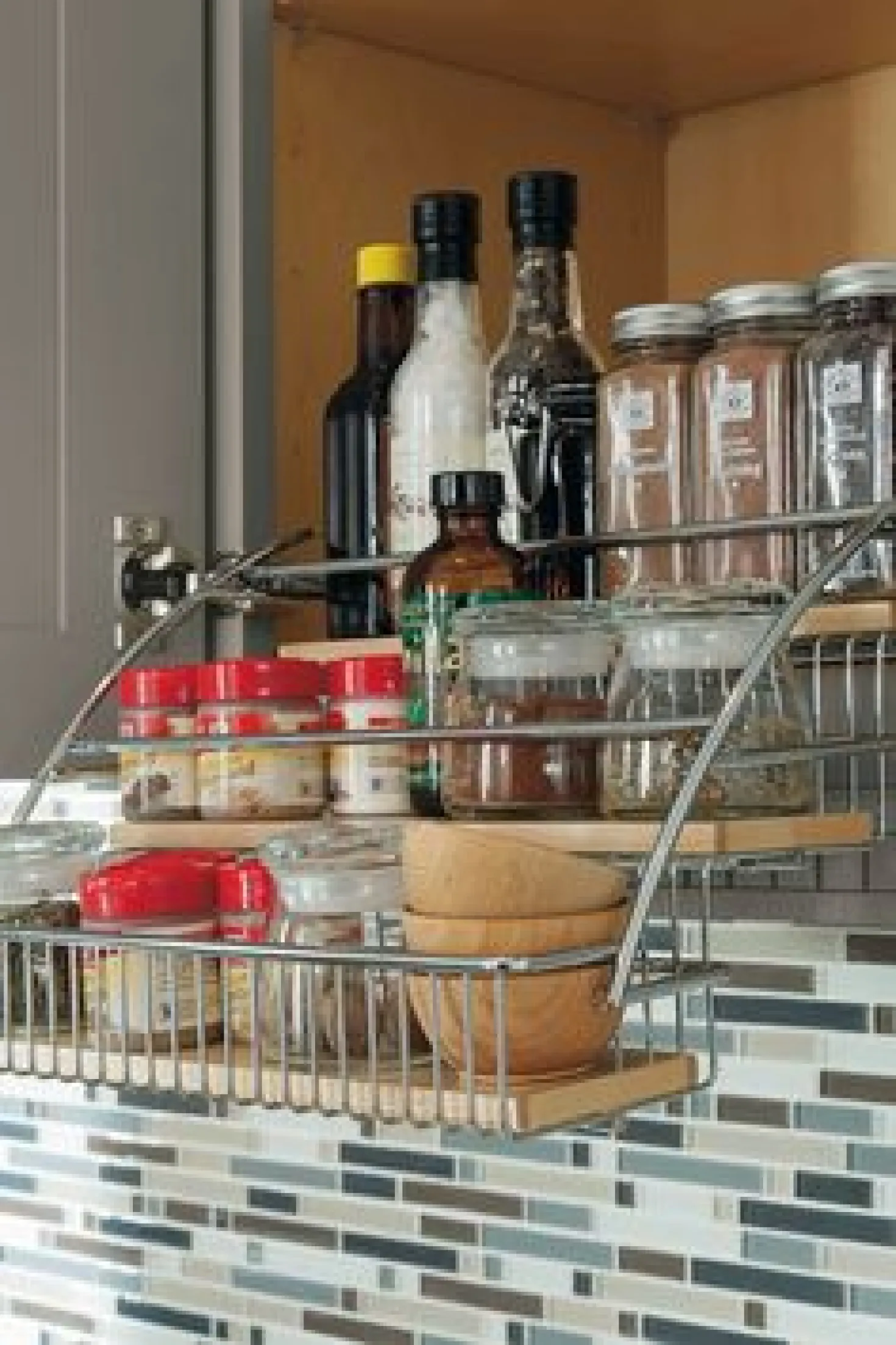 Three Tier Pull Down Spice Rack