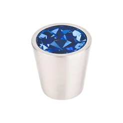 Top Knobs Crystal Center Knob in Brushed Satin Nickel Shell