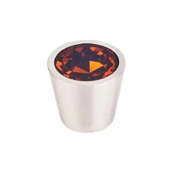 Top Knobs Crystal Center Knob in Brushed Satin Nickel Shell
