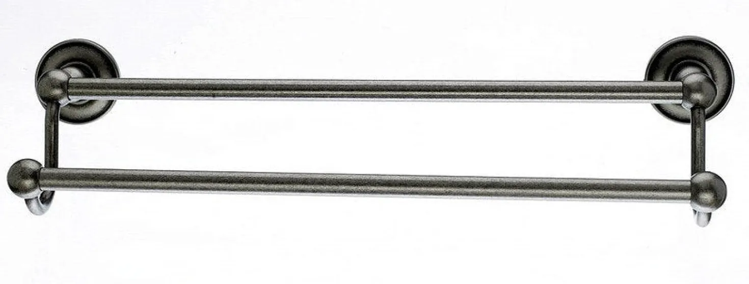 Topknobs ED7APD 18" Smooth Double Towel Bar in Antique Pewter