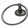 Topknobs ED5APE Towel Ring with Ribbon & Reed Detail in Antique Pewter