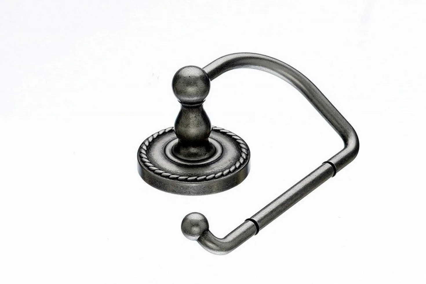 Topknobs ED4APF Tissue Hook with Rope Detail in brushed Antique Pewter