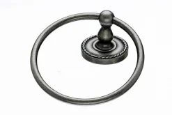 Topknobs ED5APF Towel Ring with Rope Detail in Antique Pewter
