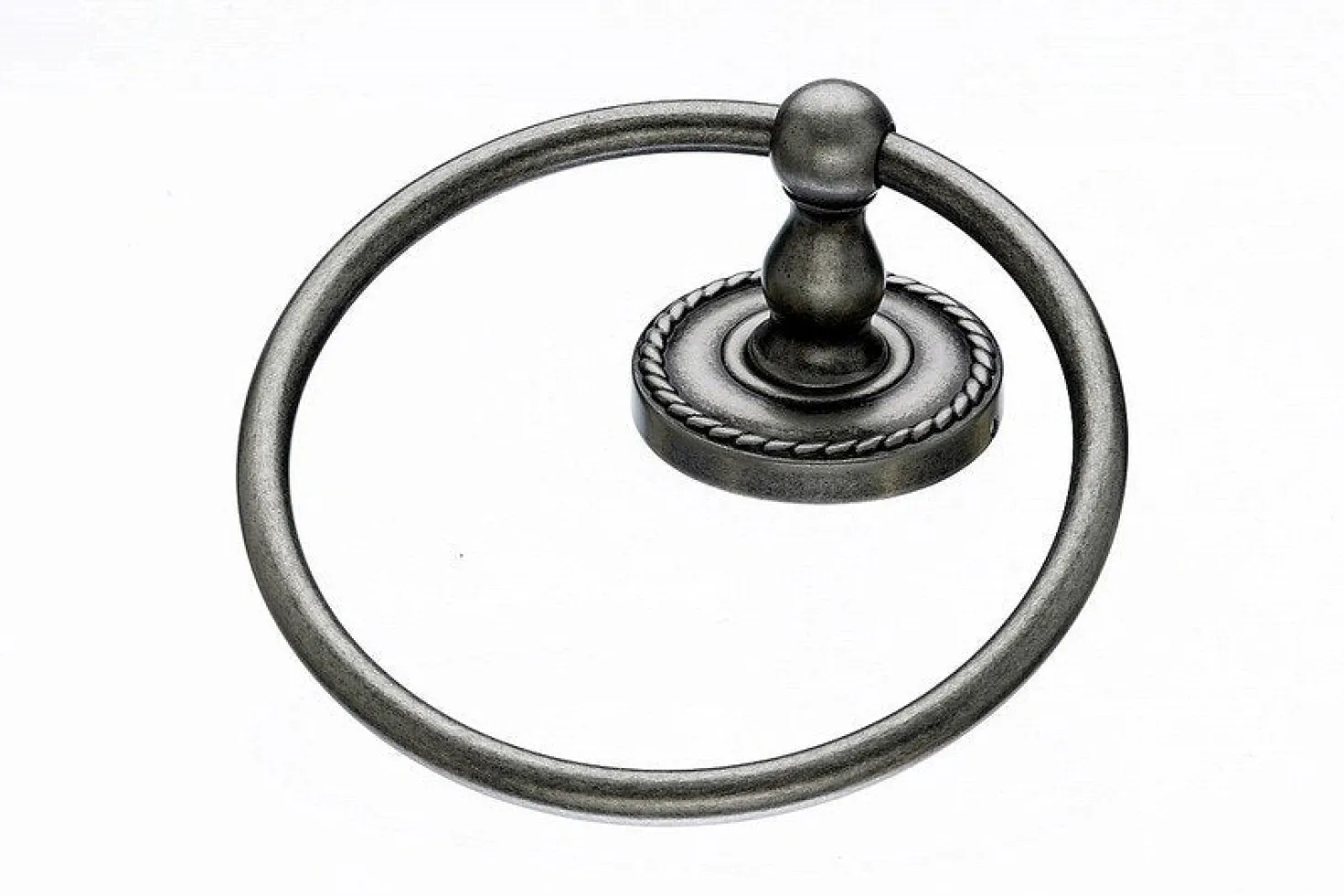 Topknobs ED5APF Towel Ring with Rope Detail in Antique Pewter