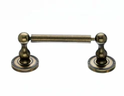 Topknobs ED3GBZA Tissue Holder with Beaded Betail in German Bronze